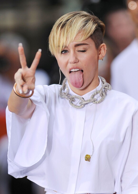 Miley Cyrus sur le plateau du NBC Today Show au Rockefeller Center de New York, le 7 octobre 2013.