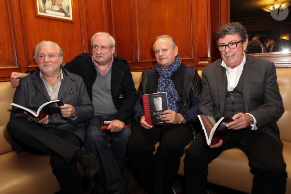 Alain Dutournier, Jean Cormier, Joël Robuchon et Christian Constant - Soirée pour la sortie du livre de Jean Cormier "Gueules de chefs" à Paris le 15 octobre 2013.
