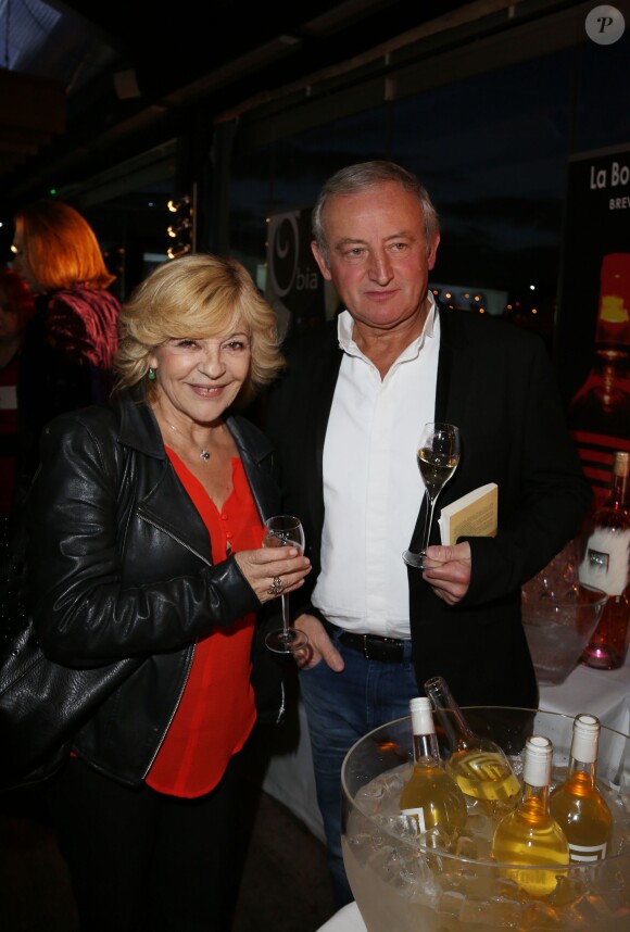 Nicoletta et Yann Queffélec à la soirée de lancement de la première gamme de produits bio de Babette de Rozières, à Levallois-Perret, le 17 octobre 2013.