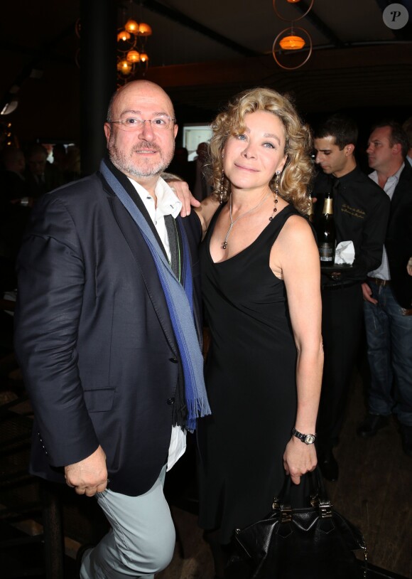 Grace de Capitani et Oscar Sisto à la soirée de lancement de la première gamme de produits bio de Babette de Rozières, à Levallois-Perret, le 17 octobre 2013.