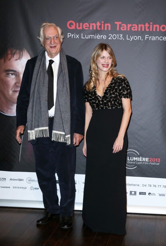 Bertrand Tavernier et Mélanie Laurent - Remise du Prix Lumière à Quentin Tarantino lors du Festival Lumière à Lyon le 18 octobre 2013.