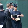 Victoria Beckham, enceinte de sa fille Harper, et son mari David au mariage du prince William et de Kate Middleton le 29 avril 2011 à Westminster