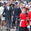 Victoria Beckham, enceinte, et son mari David au mariage du prince William et de Kate Middleton le 29 avril 2011 à Westminster