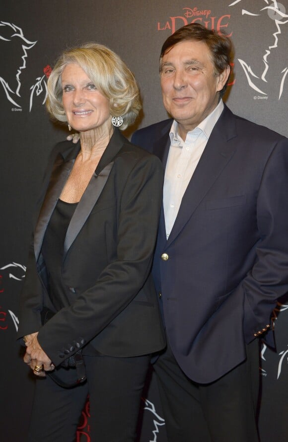 Jean-Pierre Foucault et sa femme Evelyne - Générale de la comédie musicale "La Belle et la Bête" au Théâtre Mogador à Paris le 24 octobre 2013.