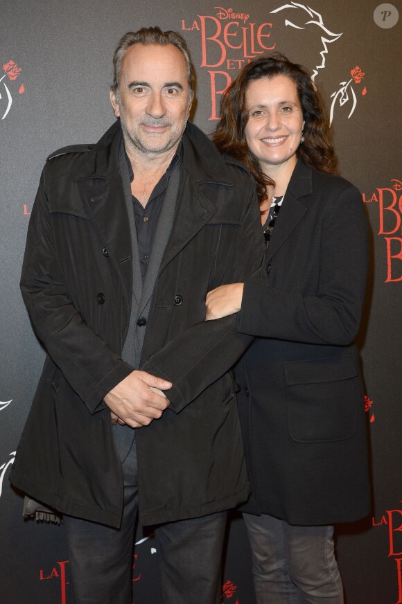 Antoine Duléry et sa femme Pascale Pouzadoux - Générale de la comédie musicale "La Belle et la Bête" au Théâtre Mogador à Paris le 24 octobre 2013.