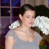 Charlotte Casiraghi enceinte lors du dîner de gala des 50 ans de l'association AMADE Mondiale à l'hôtel Hermitage de Monaco le 4 octobre 2013