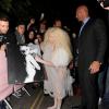 Lady Gaga à Londres, vêtue d'une robe en tulle transparente, le 25 octobre 2013.