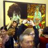 L'inauguration d'une exposition des peintures de Sylvester Stallone au château du Musée d'Etat russe des ingénieurs à Saint-Pétersbourg en Russie le 27 octobre 2013