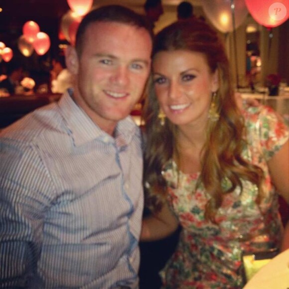 Wayne Rooney avec son épouse Coleen pour son 28e anniversaire le 24 octobre 2013