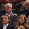 Manuel Valls et Anne Gravoin au BNP Paribas Masters de Paris-Bercy le 1er novembre 2013, spectateurs notamment du quart de finale Djokovic-Wawrinka.
