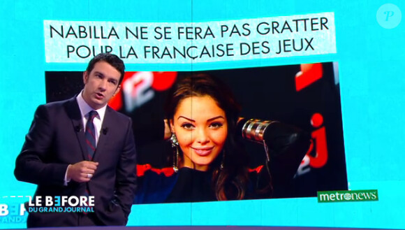 Thomas Thouroude présente le Before du Grand Journal, le mercredi 30 octobre 2013 sur Canal+.
