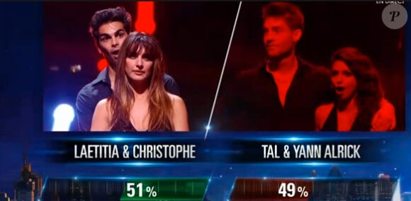Alizée en larmes face à l'élimination de Tal, le 2 novembre 2013 dans Danse avec les stars 4 sur TF1.