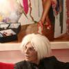 Exclusif - Christian Audigier et sa belle Nathalie Sorensen, déguisés en Andy Warhol et en Ziggy Stardust, fêtent Halloween au Soho House de Los Angeles, le 31 octobre 2013.