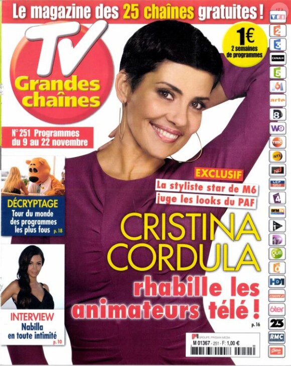 Magazine TV Grandes Chaînes du 9 novembre 2013.