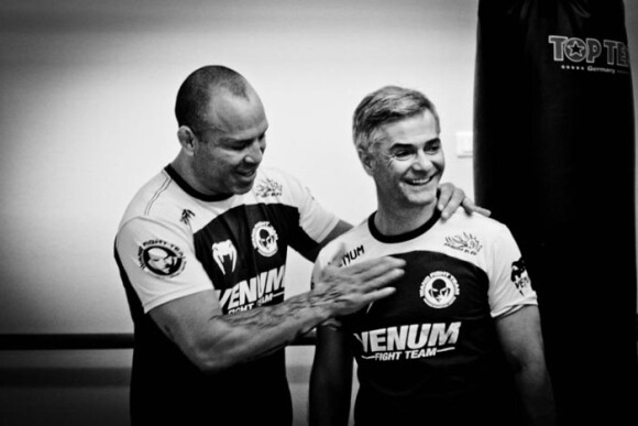 Cyril Viguier avec Vanderiei Silva la légende de l'UFC.