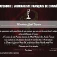 Cyril Viguier sera-t-il le journaliste français de l'année ?