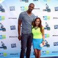 Chris Bosh et son épouse Adrienne le 19 août 2012 à Santa Monica