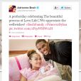 Chris Bosh, sa compagne Adrienne et leur petite fille Dylan née le 4 novembre 2013