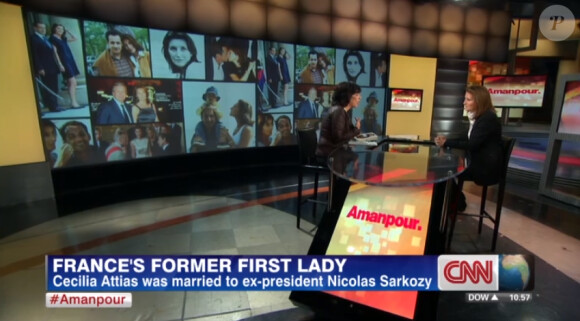 Cécilia Attias interrogée par la journaliste Christiane Amanpour sur CNN International, le 4 novembre 2013.