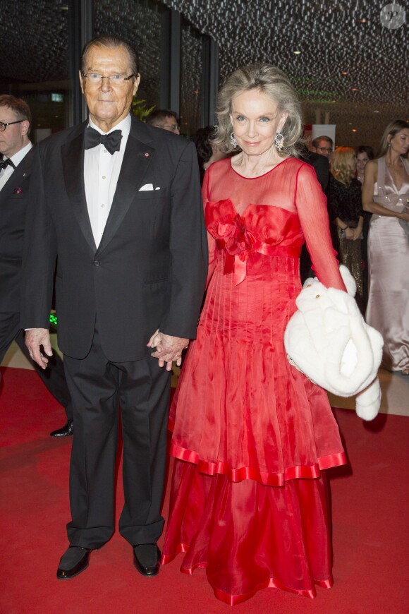 Roger Moore et sa femme Kristina Tholstrup à Bern en Suisse le 17 octobre 2013