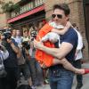 Tom Cruise et Suri Cruise à New York le 17 juillet 2012.