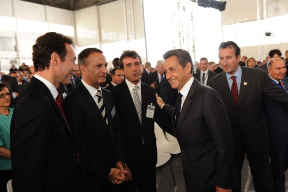 Nicolas Sarkozy et Arnaud Lagardere à Paris, le 20 juin 2011.