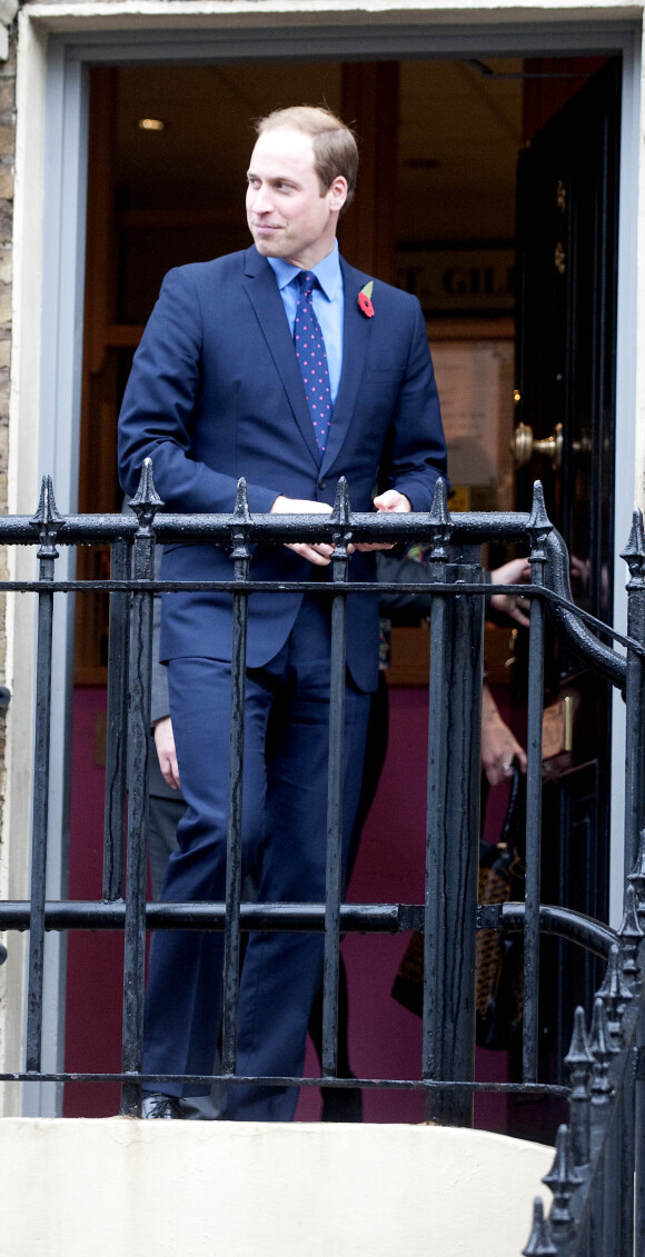 Le prince William lors de sa visite au St Giles Trust de Camberwell, le 6 novembre 2013
