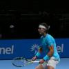 Rafael Nadal lors de sa victoire de demi-finale du Masters de Londres face à Roger Federer le 10 novembre 2013