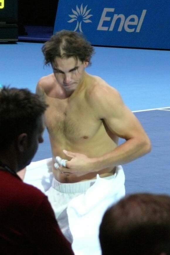Rafael Nadal après sa victoire face à Roger Federer lors de la demi-finale du Masters de Londres le 10 novembre 2013