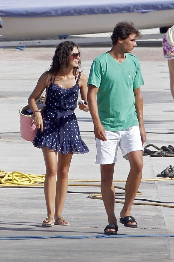 Exclusif - Rafael Nadal et sa compagne Xisca Perello en vacances à Majorque le 27 juillet 2013