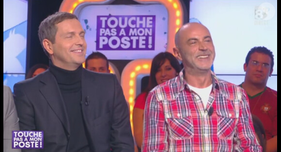 Thomas Hugues et Patrick Bosso dans l'émission "Touche pas à mon poste" (D8) du mardi 12 novembre.