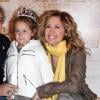 Lara Fabian, Gérard Pullicino et leur fille Lou à Paris le 1er avril 2012.