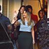 Kim Kardashian en plein tournage pour l'émission Keeping Up With The Kardashians à Beverly Hills. Le 13 novembre 2013.
