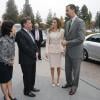 Le prince Felipe d'Espagne et son épouse Letizia se sont rendus à un petit-déjeuner avec des entrepreneurs espagnols du "Hispanic IT Executive Council" dans la Silicon Valley, le 14 Novembre 2013.