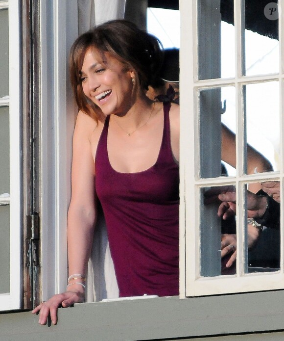Jennifer Lopez sur le tournage du film " The Boy Next Door " à Los Angeles, le 16 novembre 2013.