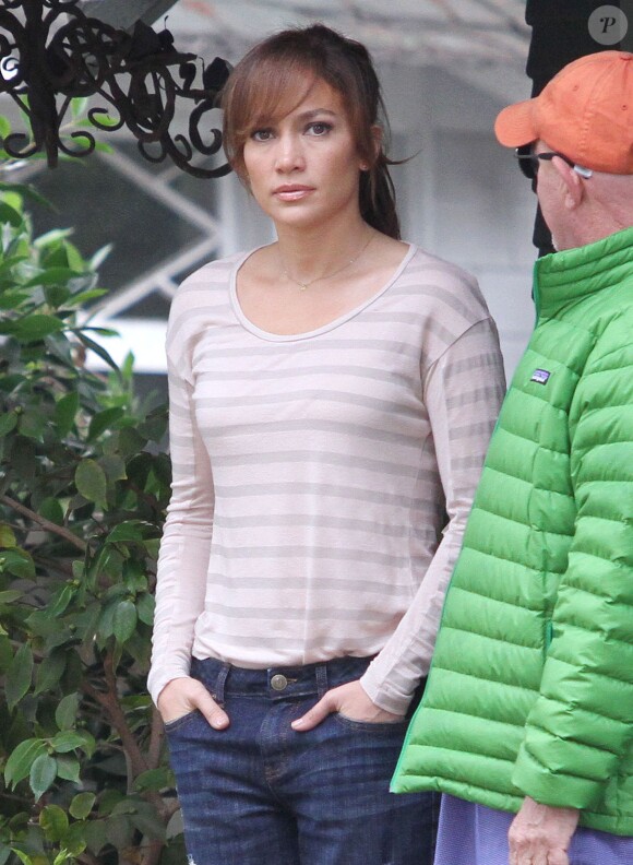 Jennifer Lopez sur le tournage de "The Boy Next Door" à Los Angeles, le 12 novembre 2013.