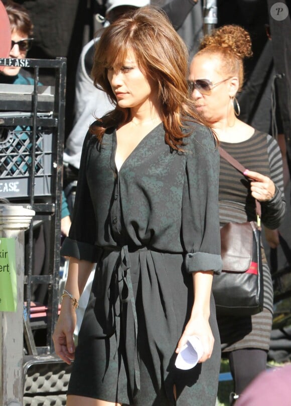 Jennifer Lopez sur le tournage de son nouveau film "The Boy Next Door" à Los Angeles, le 11 novembre 2013.