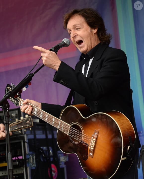 Paul McCartney en concert à Londres, le 18 octobre 2013