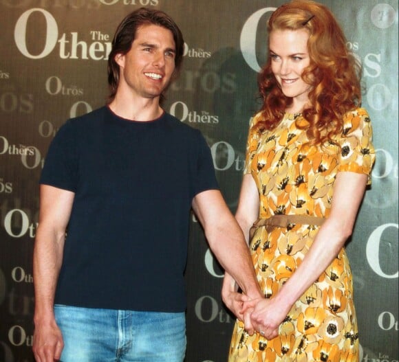 Tom Cruise et Nicole Kidman lors de la conférence de presse du film Les Autres le 26 juillet 2000