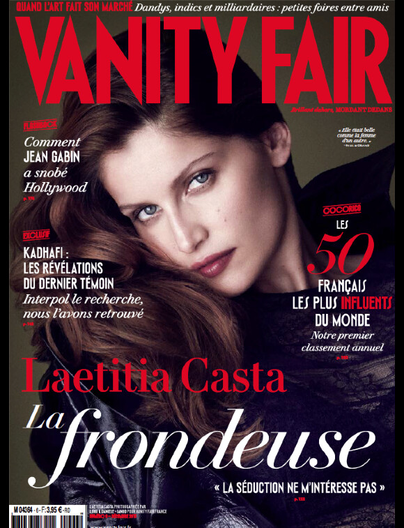Laetitia Casta en couverture de Vanity Fair (édition française) du mois de décembre 2013