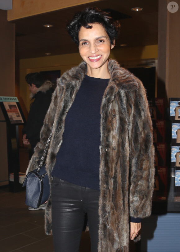 Farida Khelfa au concert de sa meilleure amie Carla Bruni au théâtre André Malraux à Rueil-Malmaison, le 19 novembre 2013.