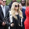 Fergie sur le plateau de l'émission "Extra" à Los Angeles, le 20 novembre 2013.