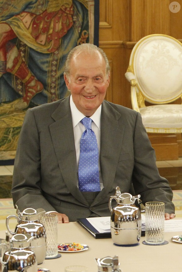 Le roi Juan Carlos d'Espagne à Madrid le 22 Octobre 2013.