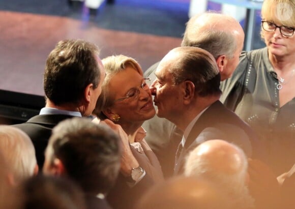 Michèle Alliot-Marie, Jacques et Claude Chirac au Musée du Quai Branly à Paris, le 21 Novembre 2013