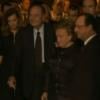 Arrivée de Jacques Chirac avec son épouse Bernadette, François Hollande et Valérie Trierweiler au Musée du Quai Branly à Paris le 21 novembre 2013. (FranceTV Infos)