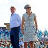 Le roi Willem-Alexander et la reine Maxima des Pays-Bas sur l'île d'Aruba le 21 novembre 2013.