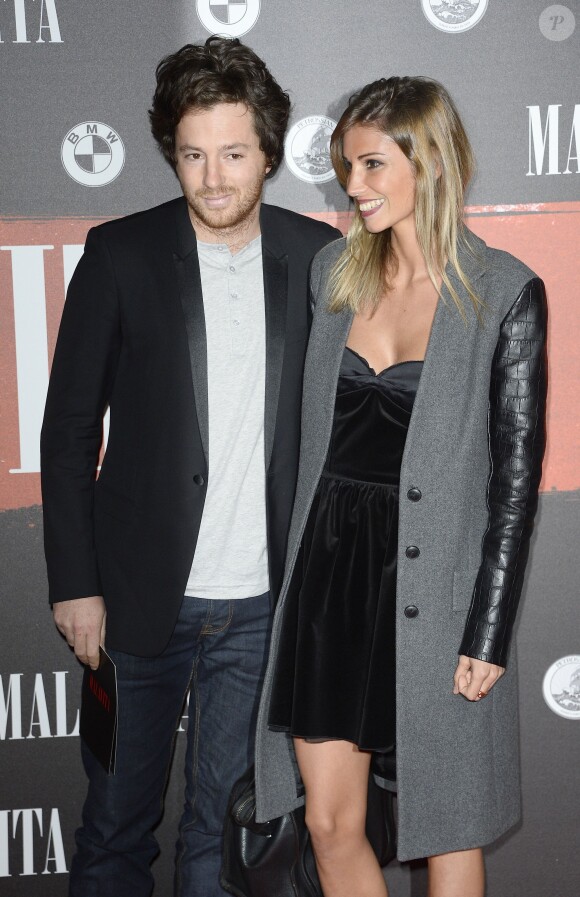 Jean Imbert et Alexandra Rosenfeld lors de l'avant-première du film "Malavita" au Cinéma Europacorp inauguré dans le centre commercial Aéroville autour de Roissy, le 16 octobre 2013