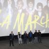 Nader Boussandel, M'Barek Belkouk, Tewfik Jallab, Jamel Debbouze, Djaidja Toumi et Hugo Salignac à la première du film La Marche à Rosny, le 23 novembre 2013.