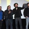 Nadil Benyadir, M'Barek Belkouk, Tewfik Jallab, Nader Boussandel à la première du film La Marche à Rosny, le 23 novembre 2013.