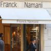 Exclusif -
Nicolas Sarkozy fait du shopping chez Franck Namani à Paris le 13 novembre 2013. 
